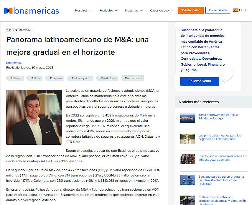 Panorama latinoamericano de M&A: una mejora gradual en el horizonte